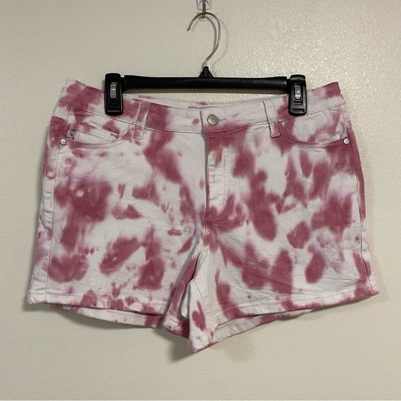 Judy Blue Pants - Judy Blue Pink Tie Dye stretch Shorts size XL